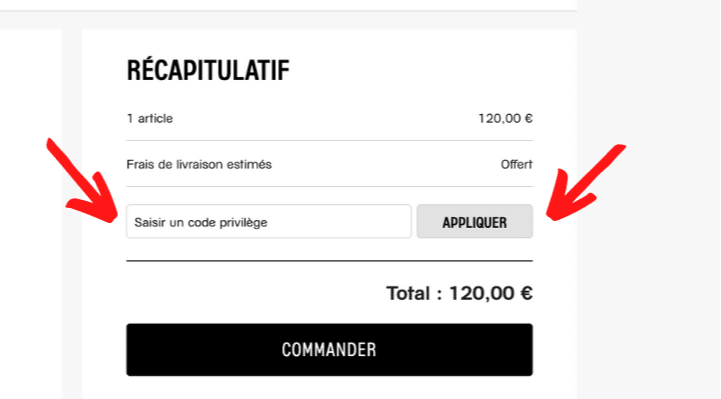 code-privilege-galeries-lafayette-vide