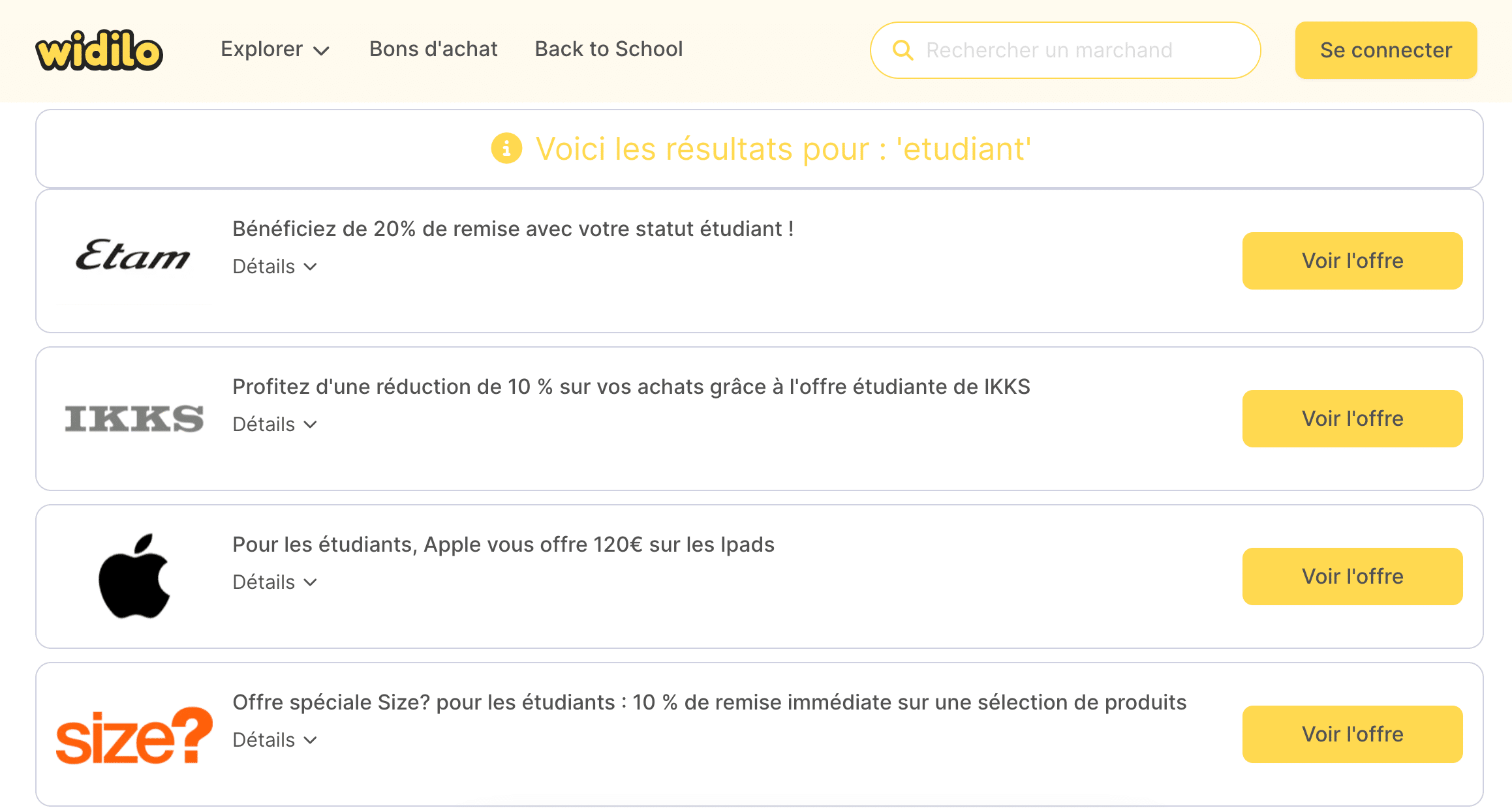 Bons plans étudiants